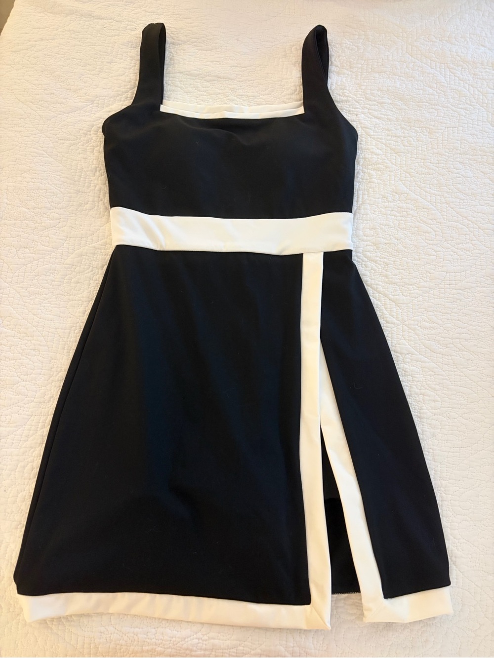 lululemon athletica Black Dress with White Trim